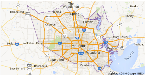 Harris County Permits Services on Google Map